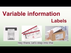 Aplicação de materiais de etiquetas sensíveis ao calor.