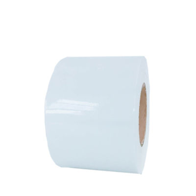Etiquetas BOPP em branco transparente, com uma coloração de poliéster