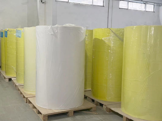 Papel de etiqueta transparente BOPP em rolos em branco