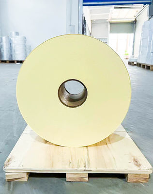 Papel autoaderente de adesivos rolos de papel 50 PET transparente adesivo acrílico 140 amarelo
