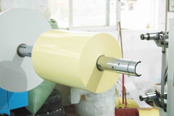 Papel autoaderente de adesivos rolos de papel 50 PET transparente adesivo acrílico 140 amarelo