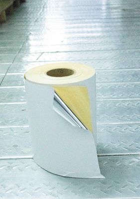 Rolo de autocolantes sólido, transparente e pegajoso, papel de etiqueta de prata auto-aderente