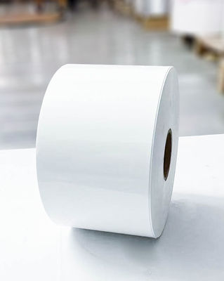 Etiquetas em rolos gigantes transparentes de adesivo BOPP Papel cola móvel sintética