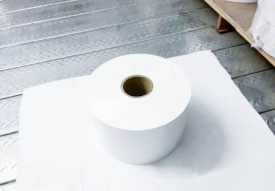 Rolo de papel auto-aderente pegajoso para trás, etiquetas de rolo impermeáveis de PET fosco