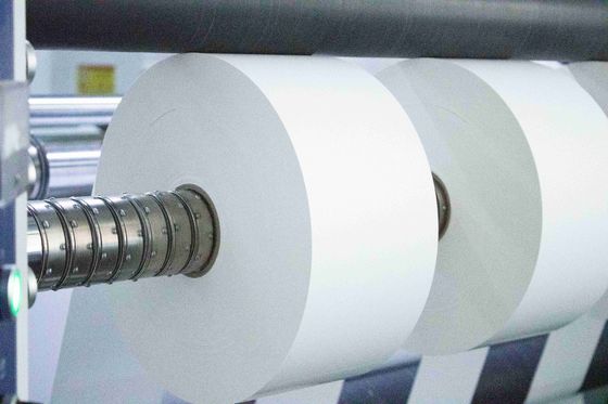 Resistente à água Folha de papel revestida em PE Rolo Adesivo acrílico 80μ espessura da face