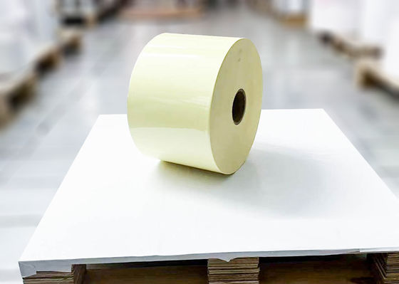 Materiais de etiquetas auto-aderentes PET transparentes Rolo 25μ Espessura da superfície Extra pegajoso