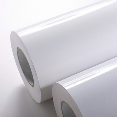80 g/m2 Papel revestido de alta qualidade,Adesivo acrílico permanente de viscosidade,Filma PET transparente