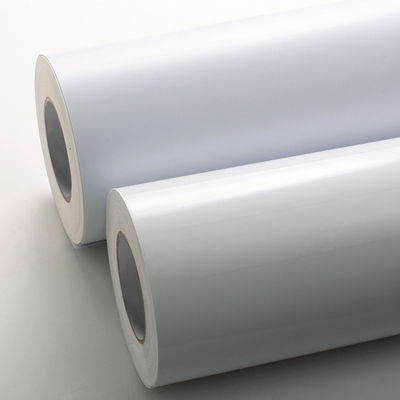 Materiais de impressão Papel revestido com adesivo permanente e película PET transparente