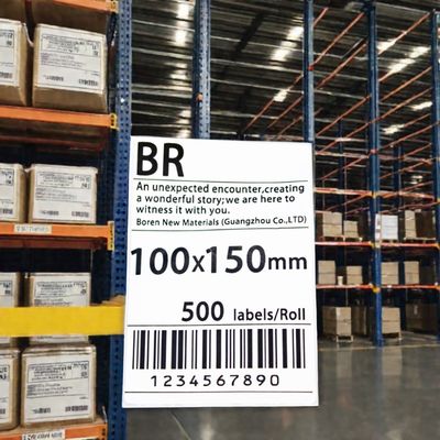 Papel expresso de logística industrial de tamanho 100x150 Folha de logística para rótulos de embalagem