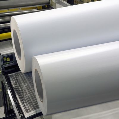 80 g rótulo de papel revestido com adesivo acrílico permanente de viscosidade e papel branco de vidro