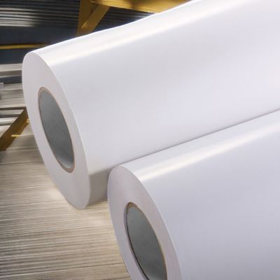 Papel de vidro branco Material de etiqueta 80g Papel revestido com adesivo acrílico permanente