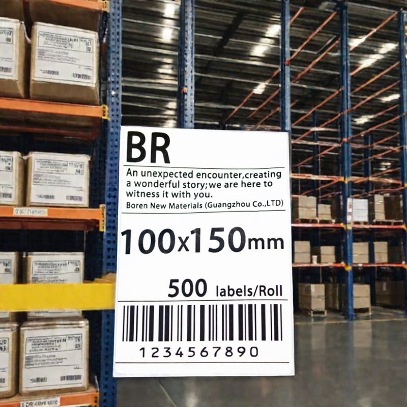 Papel expresso de logística industrial de tamanho 100x150 Folha de logística para rótulos de embalagem