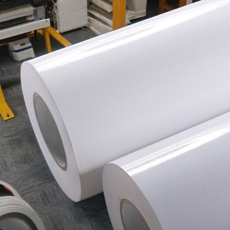 80 g Material de etiquetas de papel revestido para alta resistência à descascagem 20min e espessura de revestimento de 70±5%